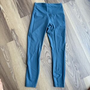 Lululemon Wunder Train High Rise 25”  Blue / Grey Leggings